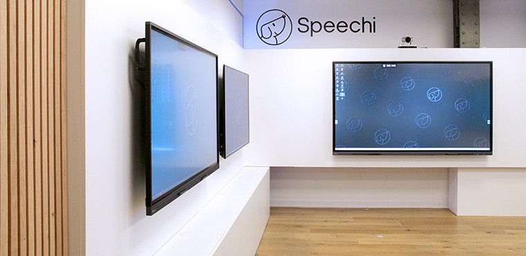 showroom Paris Speechi écran interactif solutions collaboratives