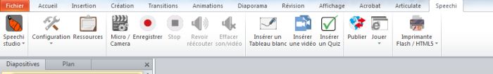 Barre d'outils Speechi 6 - PowerPoint vers Flash, PowerPoint vers HTML5