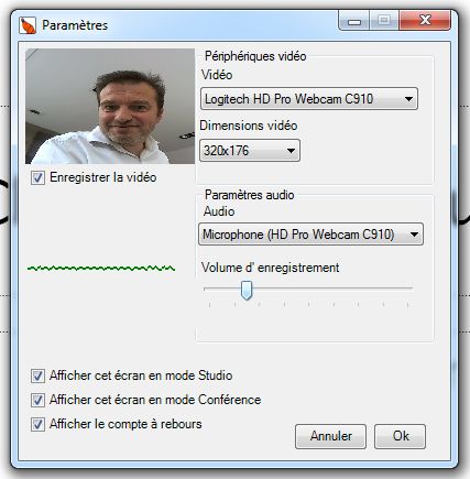 Speechi 6 - Réglage de la webcam
