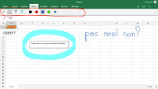 Fonction tactile Excel sur un écran interatif tactile