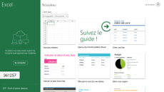 Page d'accueil Excel pour écrans interactifs tactiles