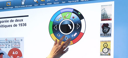 écran interactif roue ebeam