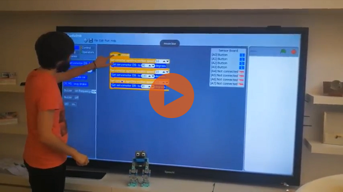 écran interactif et robot programmable sans fil