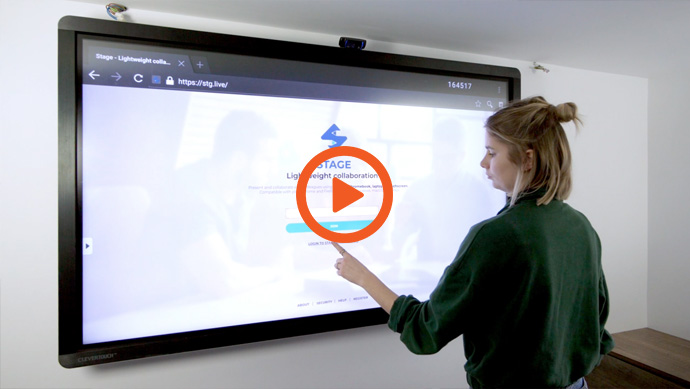 La vidéo de démonstration du logiciel de collaboration Stage pour écrans interactifs Clevertouch