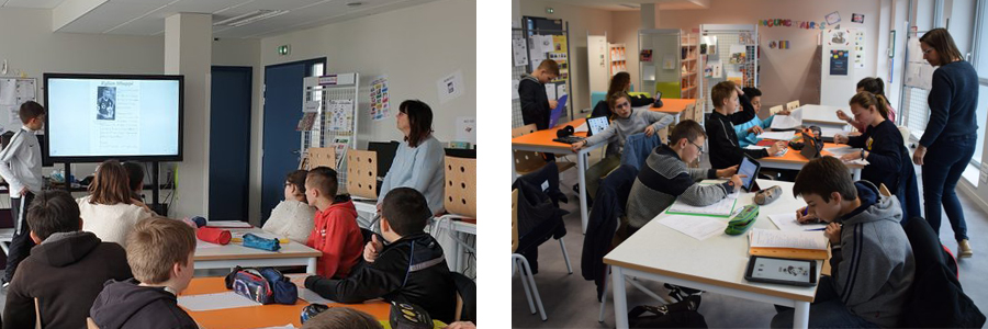 L'organisation de classe avec un écran interactif au collège Jean Moulin