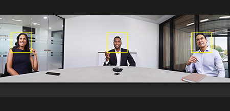 caméra visioconférence technologie vidéo intelligente reconnaissance de visages