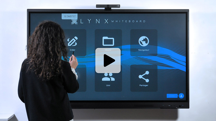 vidéo de présentation du tableau blanc avancé Lynx Whiteboard sur écran interactif Clevertouch