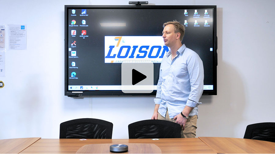 vidéo interview témoignage de l'entreprise Loison d'Armentières sur l'écran interactif SpeechiTouch