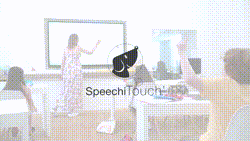 Présentation interactive Touchify lancée sur un écran tactile Speechi