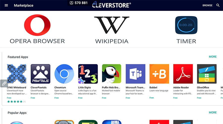 nouvelle interface du magasin d'applications Cleverstore 3.0 pour écran interactif Clevertouch